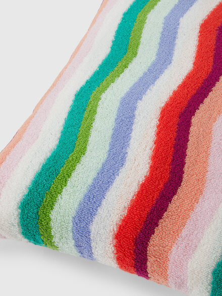 Coussin en &eacute;ponge &agrave; motif zigzag, Multicolore  - 1F3CU00710100