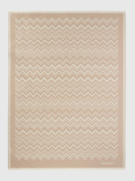 Plaid in lana e cachemire Cortina 144x186 cm, Beige - 1F3PL9910848