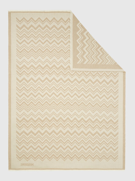 Plaid in lana e cachemire Cortina 144x186 cm, Beige - 1F3PL9910848