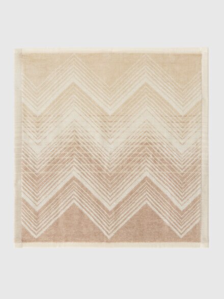Marea set of six pure cotton face towels, Beige - 1F3SP99109211