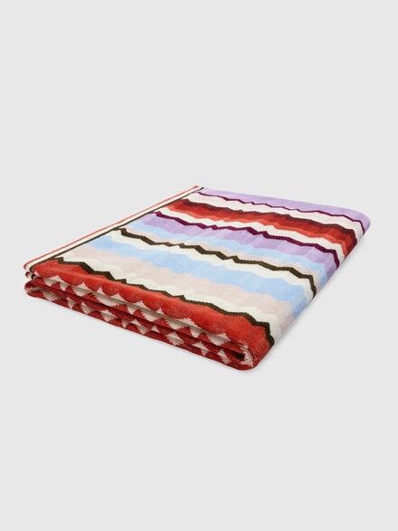 Eva cotton terry bath towel 100x150 cm, Red Multicoloured - 1F3SP99118156