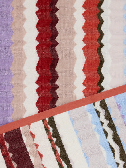 Eva cotton terry bath towel 100x150 cm, Red Multicoloured - 1F3SP99118156