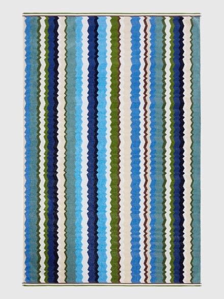 Eva cotton terry bath towel 100x150 cm, Turquoise Multicoloured  - 1F3SP99118170