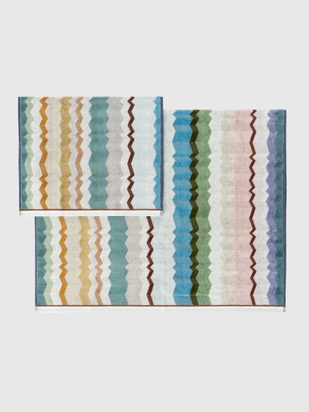 Eva two-piece cotton towel set, Multicoloured  - 1F3SP99119100
