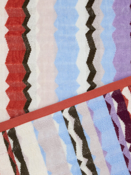 Eva two-piece cotton towel set, Red  Multicoloured - 1F3SP99119156