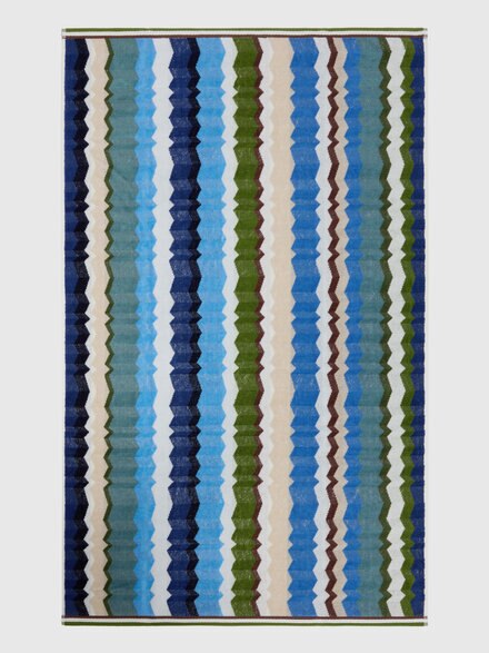 Set due pezzi asciugamani in cotone Eva, Blu  Multicolore  - 1F3SP99119170