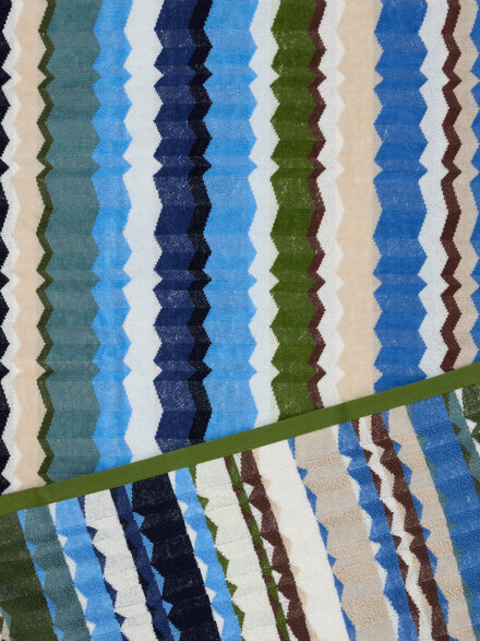 Set due pezzi asciugamani in cotone Eva, Blu  Multicolore  - 1F3SP99119170