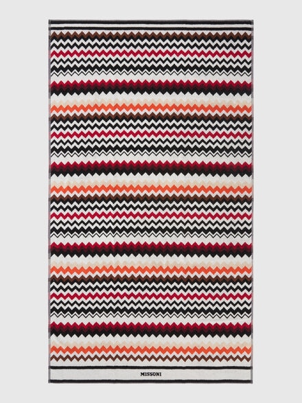 Best cotton terry beach towel 180x100 cm, Red & Multicoloured - 1F3SP99126156