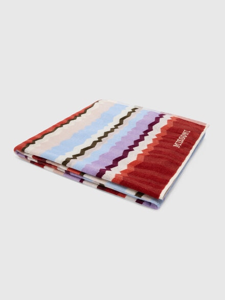 Telo mare Eva in 100% cotone 180x100 cm, Rosso & Multicolore - 1F3SP99129156