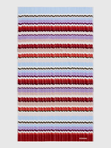 Telo mare Eva in 100% cotone 180x100 cm, Rosso & Multicolore - 1F3SP99129156