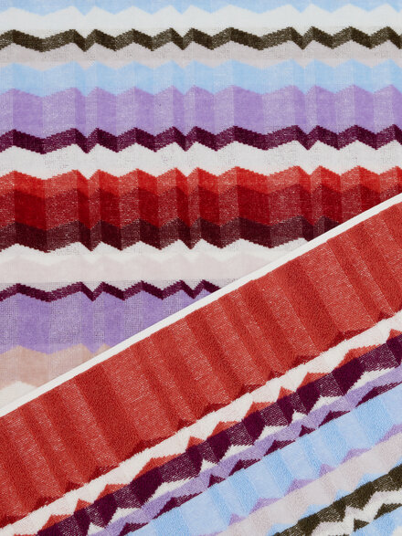 Telo mare Eva in 100% cotone 180x100 cm, Rosso & Multicolore - 1F3SP99129156