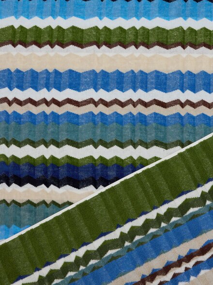 Eva Beach Towel in 100% Cotton 180x100 cm, Turquoise Multicoloured  - 1F3SP99129170