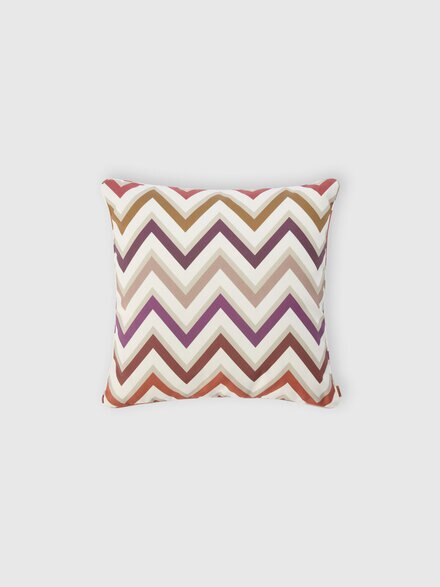 Outdoor cushion Watamu 45x45 cm in technical fabric zig zag, Red  - 1F4CU00729156