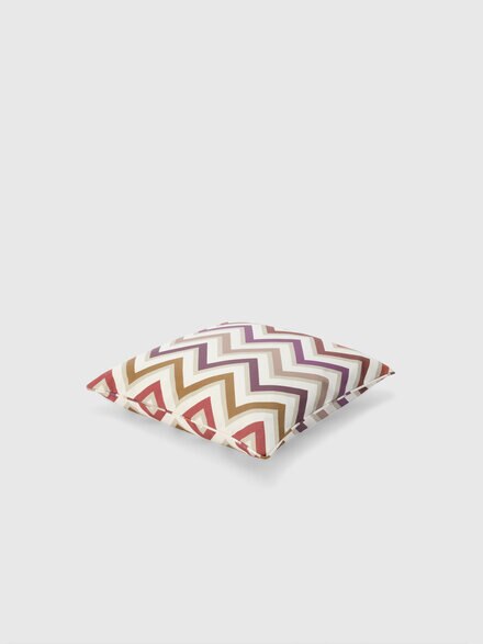 Outdoor cushion Watamu 45x45 cm in technical fabric zig zag, Red  - 1F4CU00729156