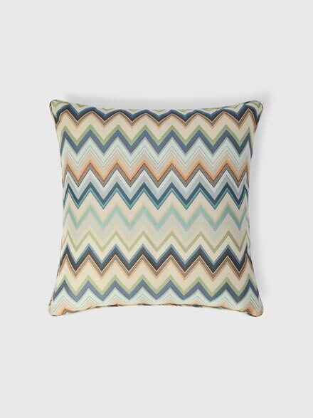 Agadir cotton-blend cushion 60x60 cm, Blue & Multicoloured  - 1F4CU00731150