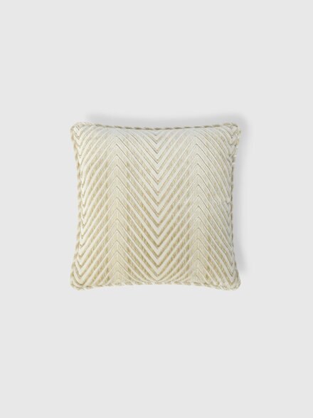 Ziggy 40x40 cm viscose blend zigzag cushion, White  - 1F4CU00738201