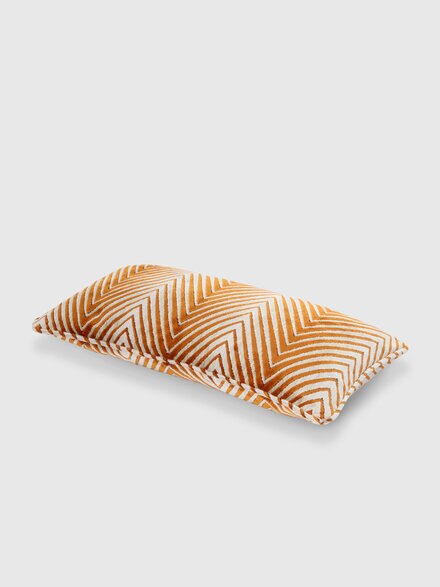 Ziggy 30x60 cm viscose blend zigzag cushion, Orange Multicoloured  - 1F4CU00752159