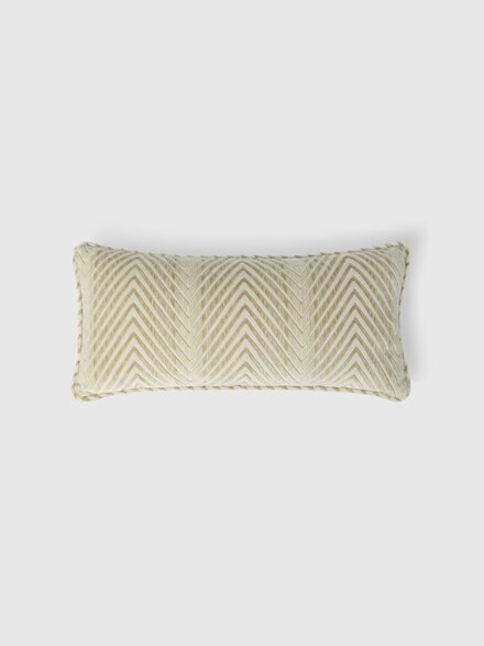 Ziggy 30x60 cm viscose blend zigzag cushion, White  - 1F4CU00752201