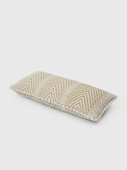 Ziggy 30x60 cm viscose blend zigzag cushion, White  - 1F4CU00752201