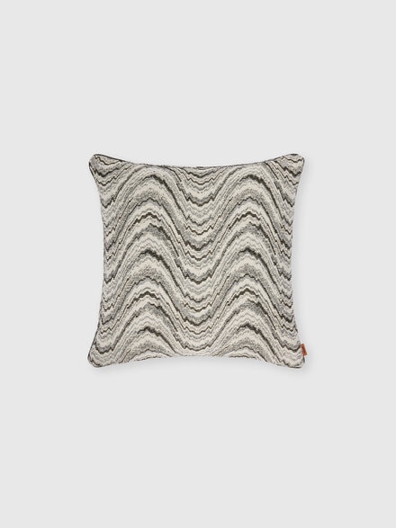 Ortigia viscose and cotton-blend cushion 40x40 cm, Black & White - 1F4CU00756601