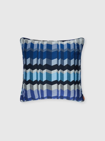 Positano cotton-blend cushion 40x40 cm, Blue & Multicoloured  - 1F4CU00759150