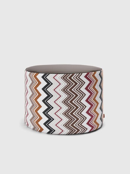 Pantelleria cylindrical pouf 40x30 cm, Brown Multicoloured  - 1F4LV00013138