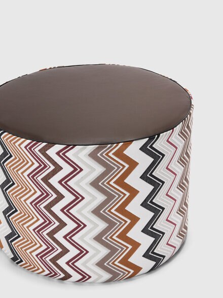 Pantelleria cylindrical pouf 40x30 cm, Brown Multicoloured  - 1F4LV00013138