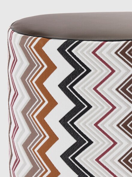 Pantelleria cylindrical pouf 40x30 cm, Brown Multicoloured  - 1F4LV00013138