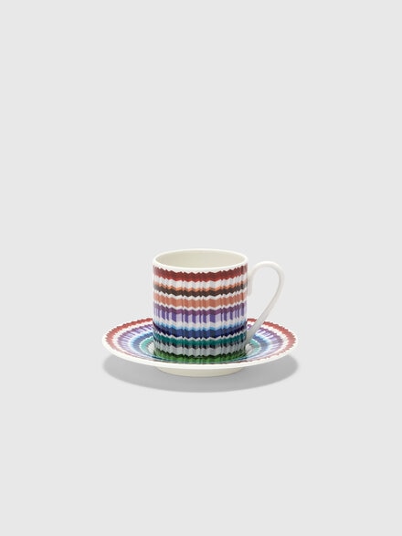 Waves Set of 6 coffee cups & saucers, Multicoloured  - 1F4OG00022100