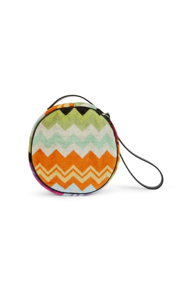 Giacomo beauty case tondo 20x8 cm, Arancio - 1G3OG0000501