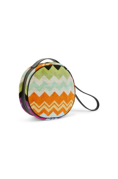 Giacomo round beauty case 20x8 cm, Orange - 1G3OG0000501