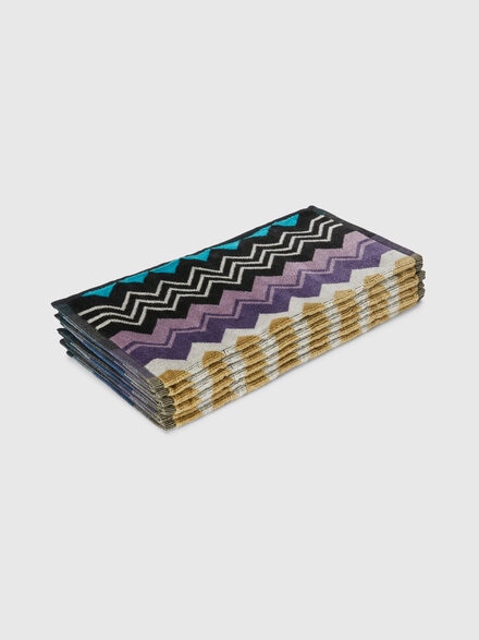 Giacomo face towels 30x30 cm 6 pieces, Turquoise  Multicoloured  - 1G3SP99904170