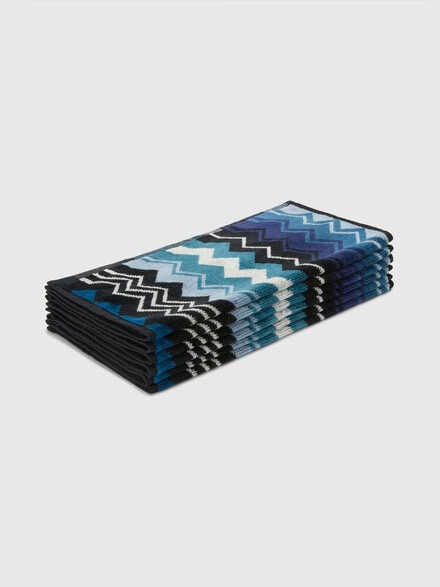 Giacomo face towels 30x30 cm 6 pieces, Blue - 1G3SP9990450