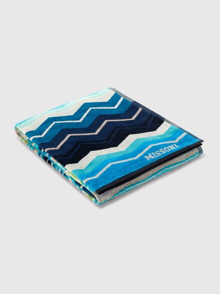 Hugo Beach Towel 100X180, Turquoise Multicoloured  - 1H3SP99832170