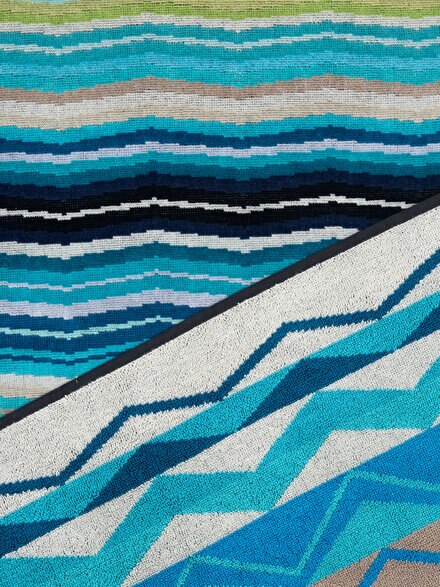 Hugo Beach Towel 100X180, Turquoise Multicoloured  - 1H3SP99832170