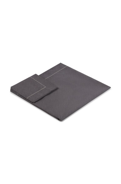 Jo double sheet set with cotton pillowcases, Grey - 1J3LP0080486