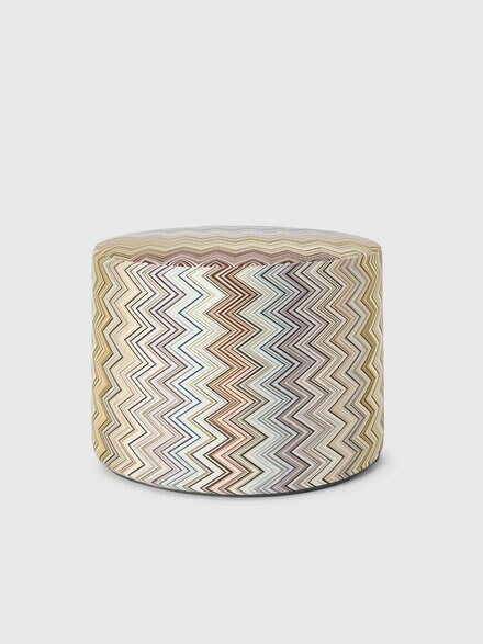 Jarris cylindrical pouf 40x30 cm, Beige & Multicoloured  - 1J4LV00066148