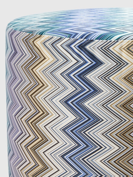 Jarris cylindrical pouf 40x30 cm, Blue & Multicoloured  - 1J4LV00066150