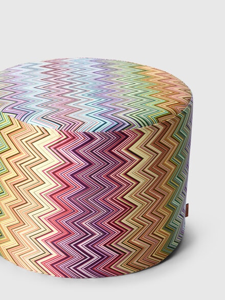 Jarris cylindrical pouf 40x30 cm, Red & Multicoloured - 1J4LV00066156