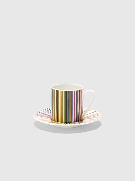 Jenkins Set of 2 coffee cups & saucers, Red  Multicoloured - 1J4OG99007156