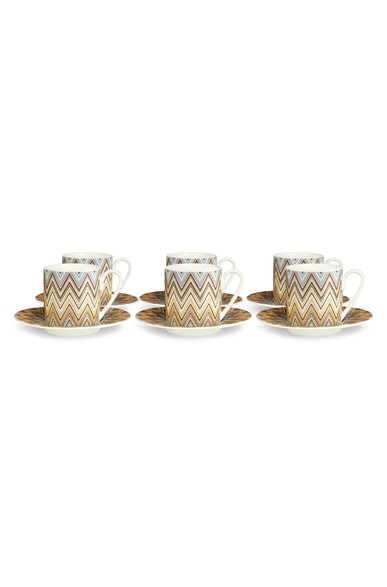 Jarris Set of 6 coffee cups & saucers, White  - 1J4OG99012148