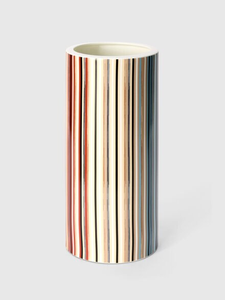 Stripes Jenkins Jarr&oacute;n - &Oslash; 16 &times; Al. 36 cm, Beige & Multicolor  - 1J4OG99058148