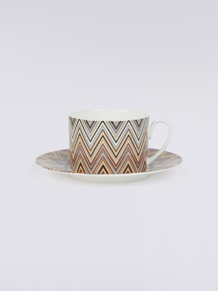 Zigzag Jarris Set of 6 tea cups & saucers, White  - 1J4OG99060148