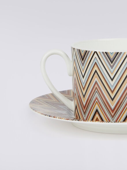 Zigzag Jarris Set of 6 tea cups & saucers, White  - 1J4OG99060148