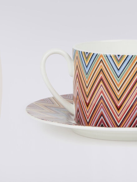 Zigzag Jarris Set of 6 tea cups & saucers, Red  - 1J4OG99060156