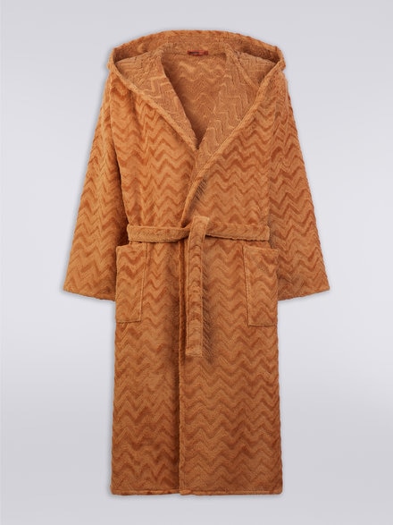 Rex Hooded Bathrobe, Gold - 1R3AC9970362