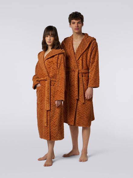 Rex Hooded Bathrobe, Gold - 1R3AC9970362