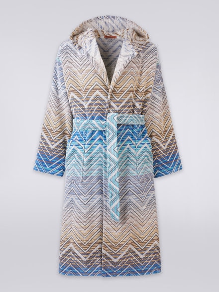 Tolomeo Hooded Bathrobe, Multicoloured  - 1T3AC99705170