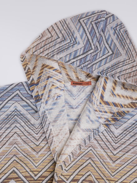 Tolomeo Hooded Bathrobe, Multicoloured  - 1T3AC99705170