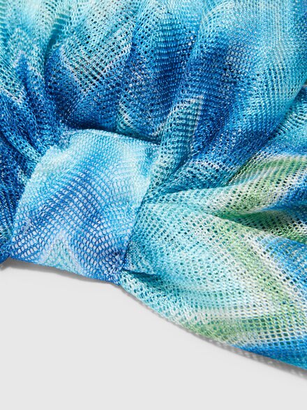 Turban with faded striped pattern, Blue & Green - AC25WS00BR013XS72NP